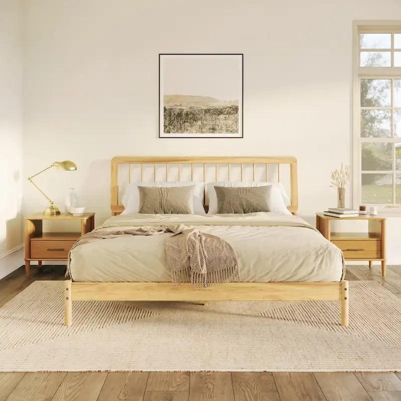 Boho Spindelholzbett King Size