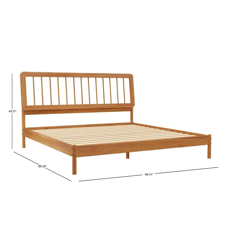Boho Spindelholzbett King Size