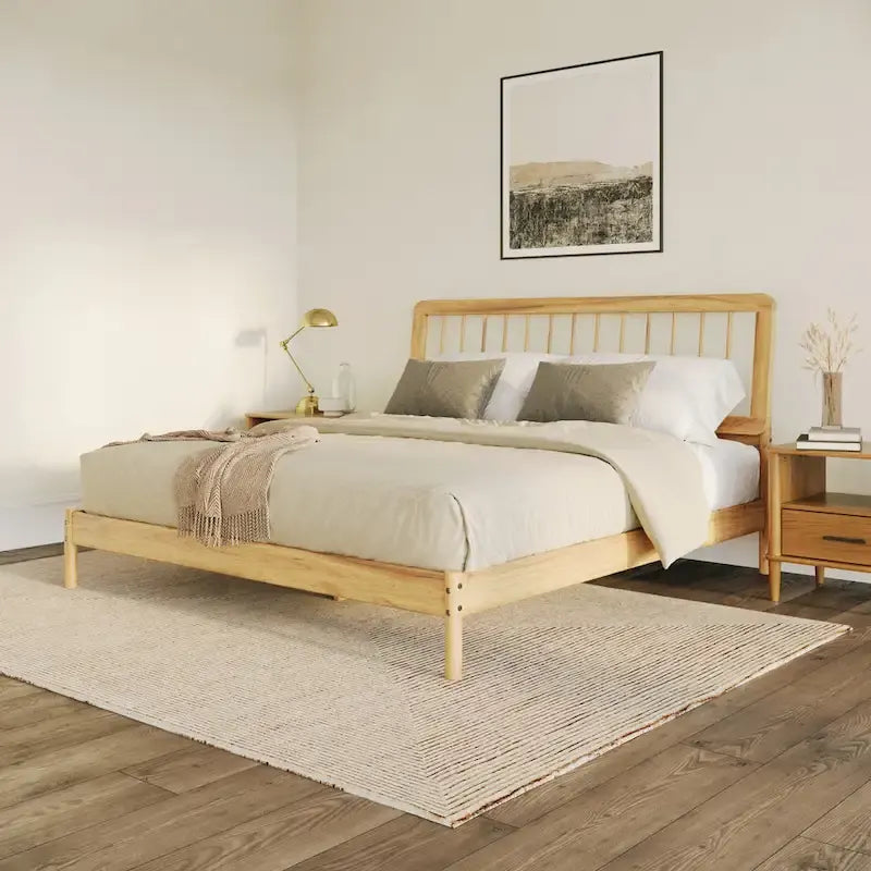 Boho Spindelholzbett King Size