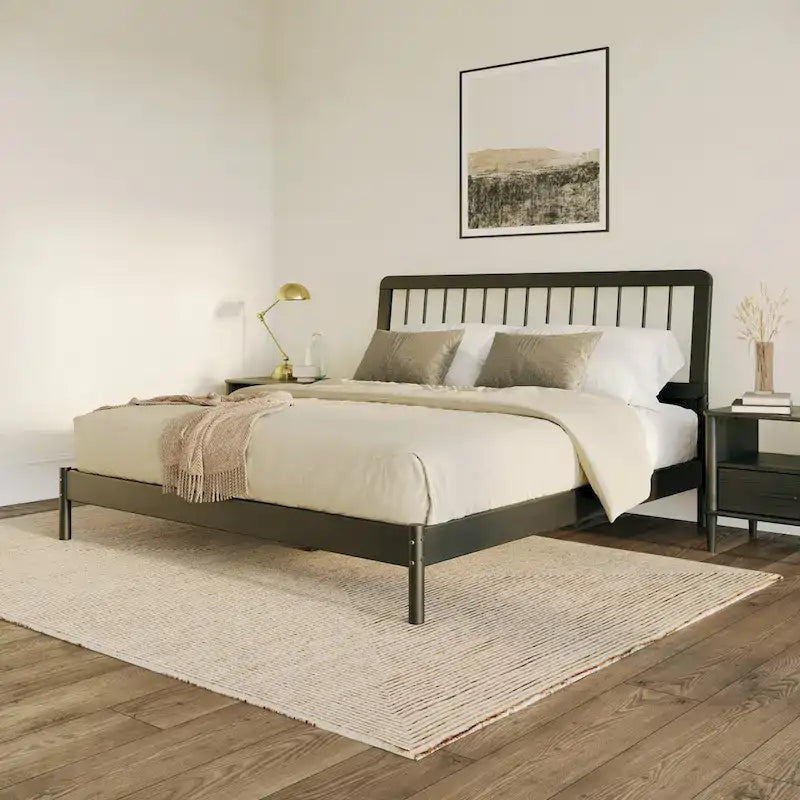 Boho Spindelholzbett King Size