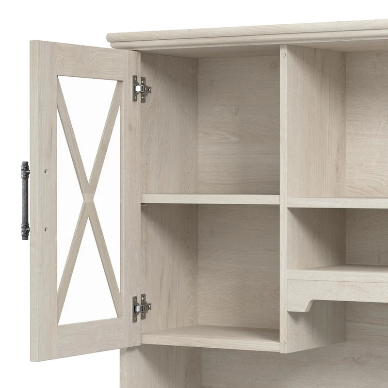 60W Bauernhaus Anrichte Buffet Schrank mit Aufsatz
