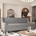 Mid-Century Modernes Stoffsofa für 3 Personen mit getufteter Rückenlehne