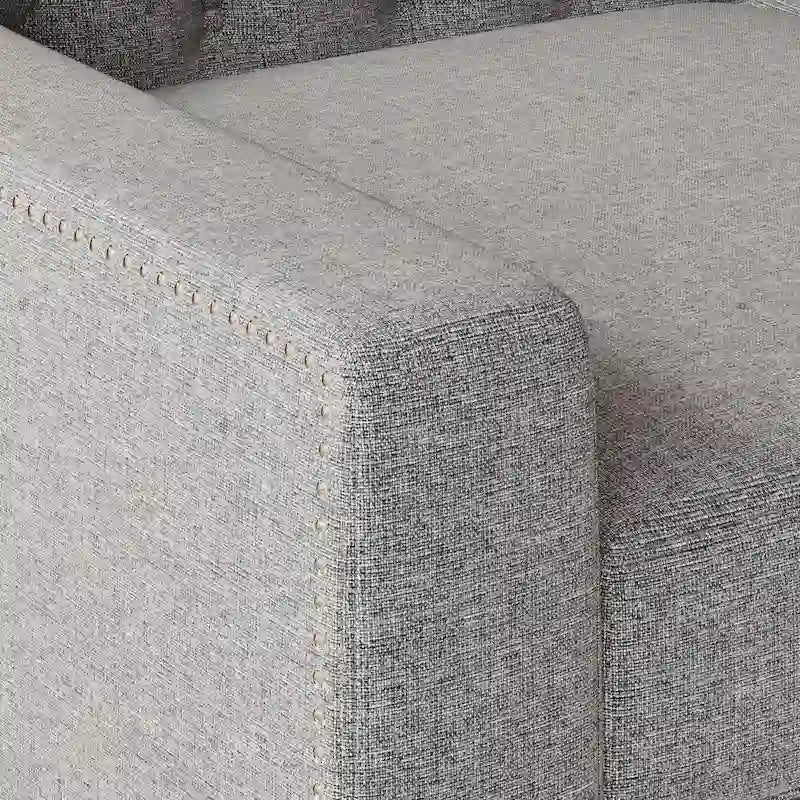 Mid-Century Modernes Stoffsofa für 3 Personen mit getufteter Rückenlehne