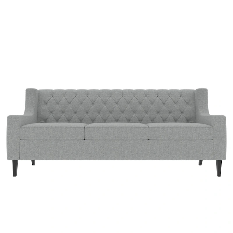 Mid-Century Modernes Stoffsofa für 3 Personen mit getufteter Rückenlehne