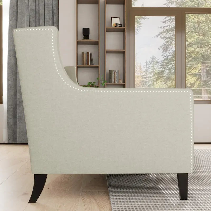 Mid-Century Modernes Stoffsofa für 3 Personen mit getufteter Rückenlehne
