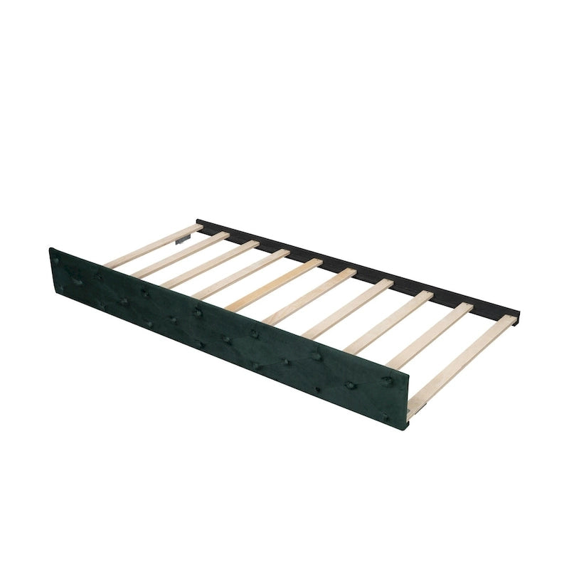 Samt Tagesbett mit Polsterung, Ausziehbett und Staufach