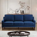 Modernes 3-Sitzer Schlafsofa mit geschwungener Armlehne und Holzbeinen – 29,00 x 74,00 x 34,25