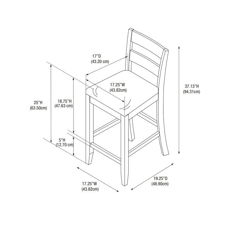 Barhocker aus Espressholz