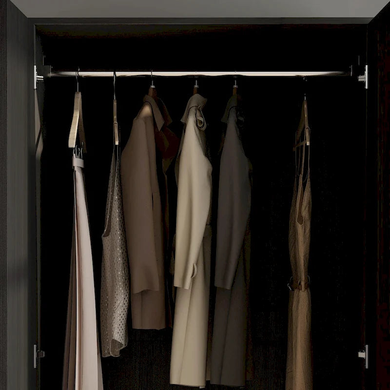 31.5B x 66.9H Kleiderschrank 2-türig 1 Schublade mit Stange
