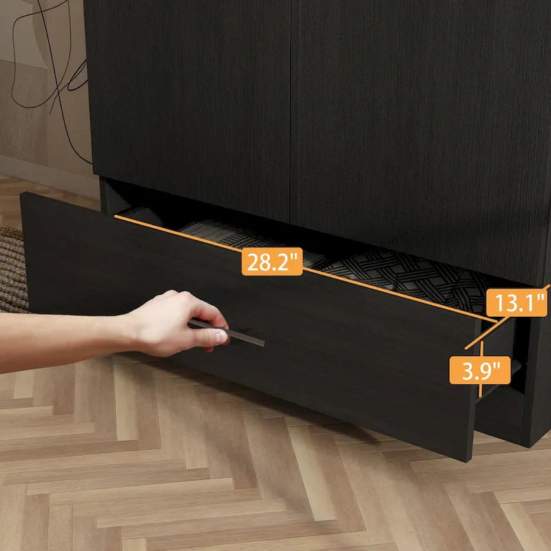31.5B x 66.9H Kleiderschrank 2-türig 1 Schublade mit Stange