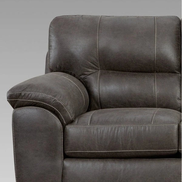 Modernes Stoff-Ecksofa mit Pillow-Top-Armlehnen in Sequoia Ash