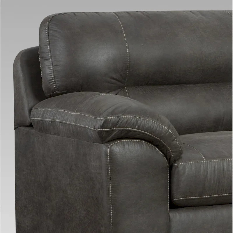 Modernes Stoff-Ecksofa mit Pillow-Top-Armlehnen in Sequoia Ash