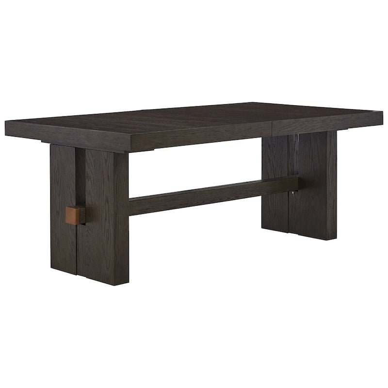 Dunkelbrauner rechteckiger Esstisch ausziehbar – 40B x 90T x 30,25H