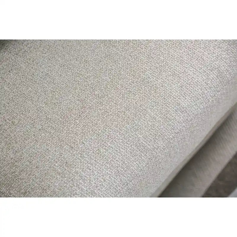 Gepolstertes Übergangs-Sofa aus grauem Leinenstoff