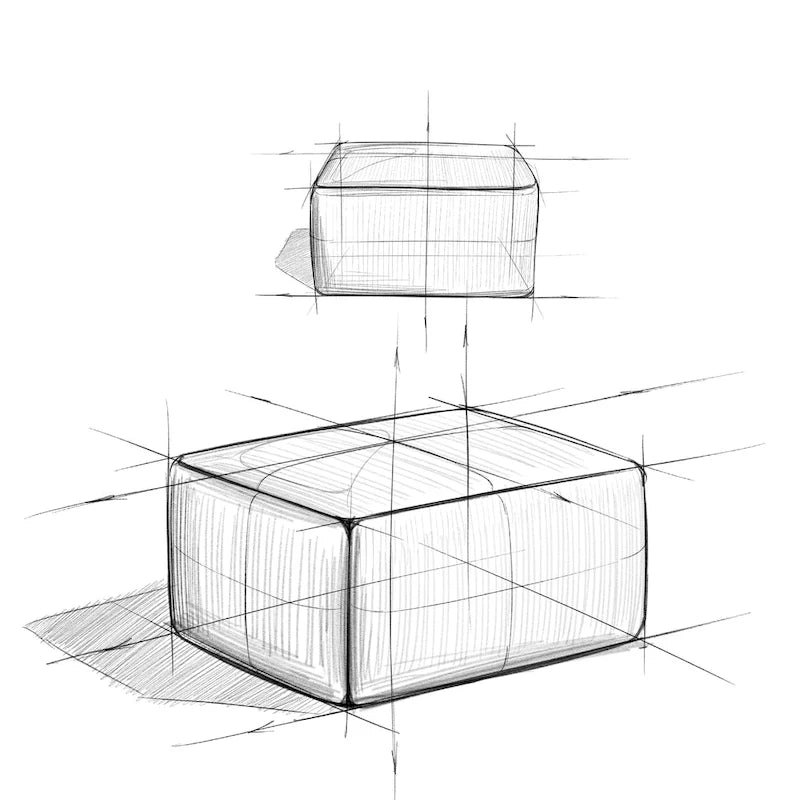 Quadratischer Pouf