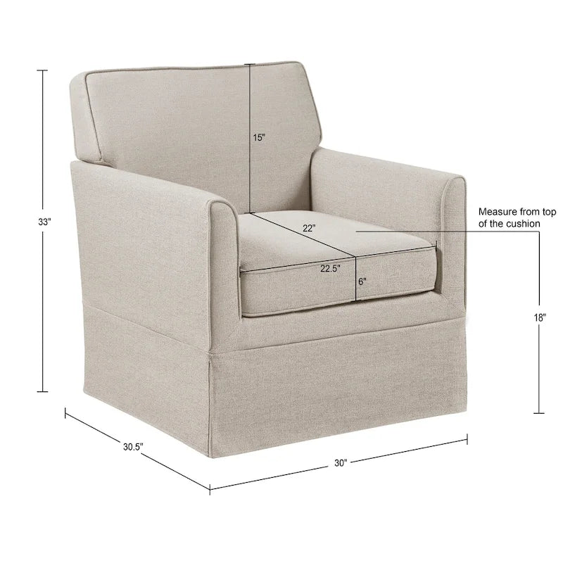 Sessel mit abnehmbarem Bezug – 76B x 77,5T x 84H cm