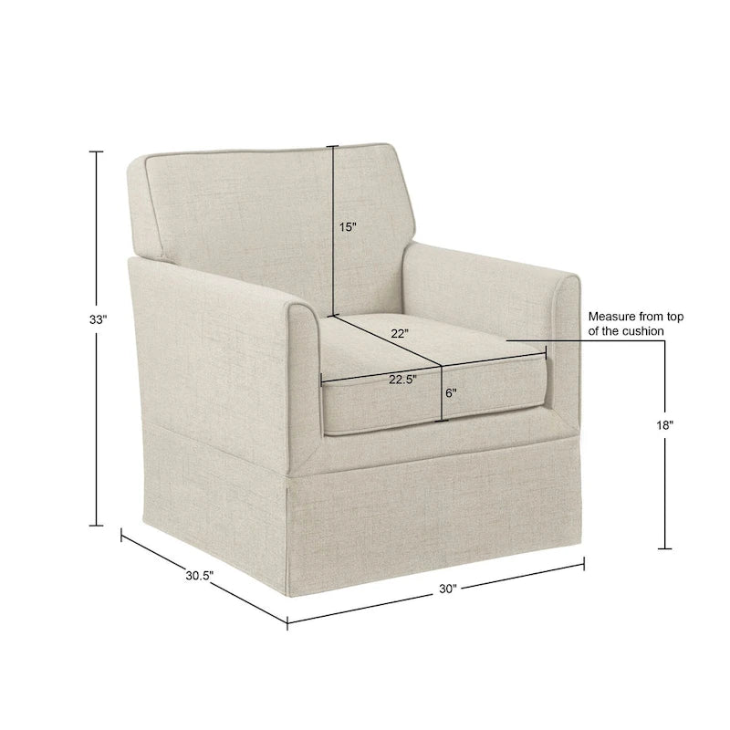 Sessel mit abnehmbarem Bezug – 76B x 77,5T x 84H cm