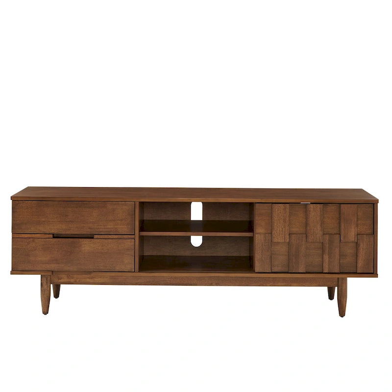 TV-Schrank aus Holz im Mid-Century-Stil mit 2 Schubladen