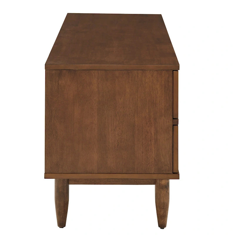 TV-Schrank aus Holz im Mid-Century-Stil mit 2 Schubladen