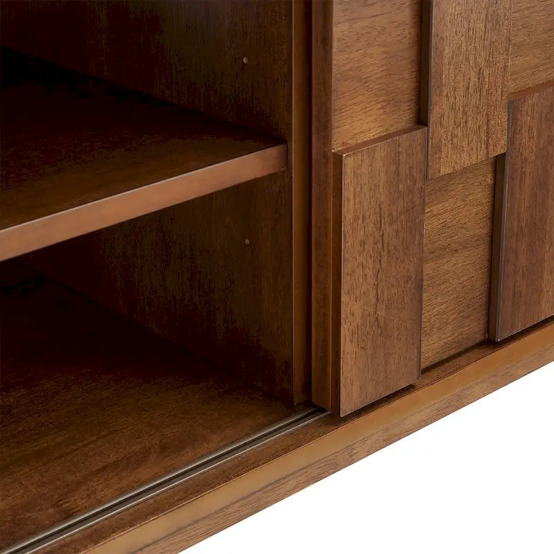 TV-Schrank aus Holz im Mid-Century-Stil mit 2 Schubladen