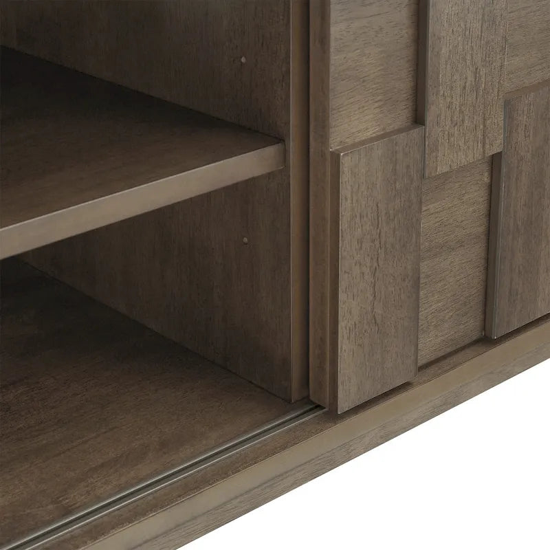 TV-Schrank aus Holz im Mid-Century-Stil mit 2 Schubladen