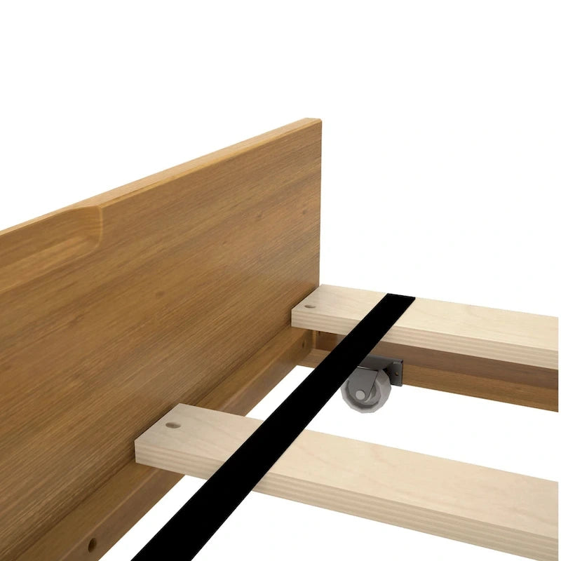 Bauernhaus-Doppelbett mit Paneelkopfteil und Ausziehbett