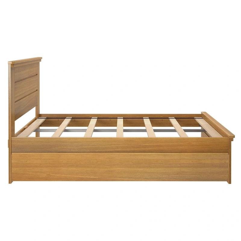 Bauernhaus-Doppelbett mit Paneelkopfteil und Ausziehbett