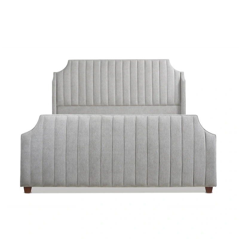 King-Size Polsterbett mit getuftetem Kopfteil