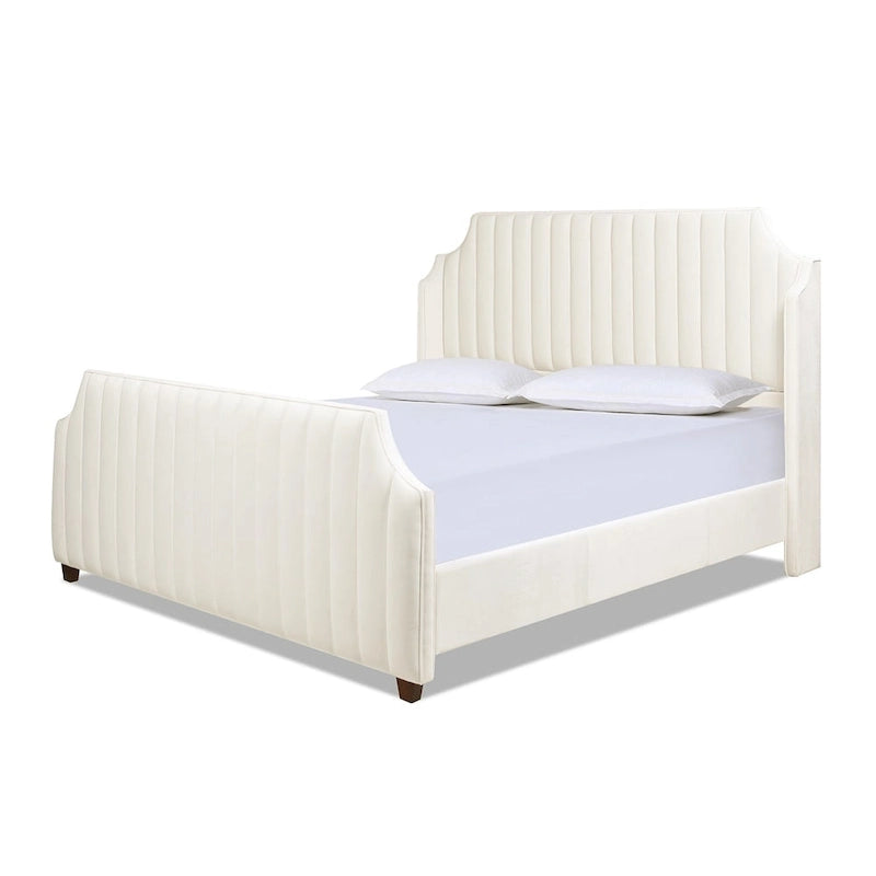 King-Size Polsterbett mit getuftetem Kopfteil