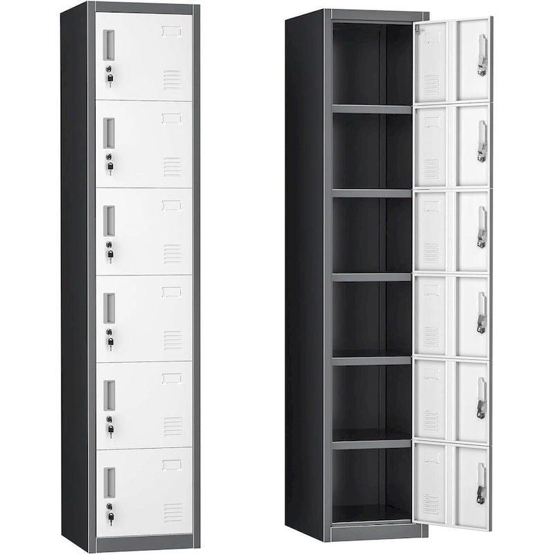 6-türiger Metallschließfachschrank für Home-Office, Schule