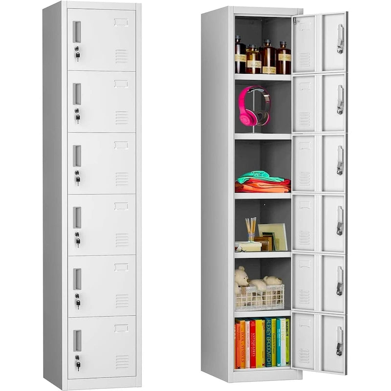 6-türiger Metallschließfachschrank für Home-Office, Schule