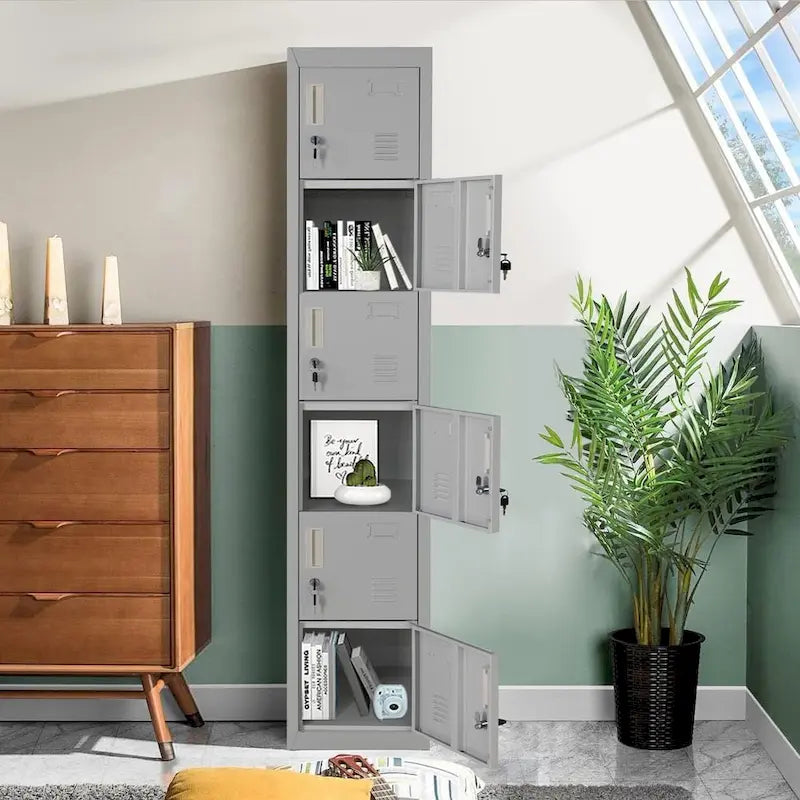 6-türiger Metallschließfachschrank für Home-Office, Schule