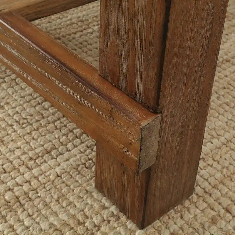 Rustikaler brauner 60-Zoll-Esstisch aus Massivholz in Thekenhöhe