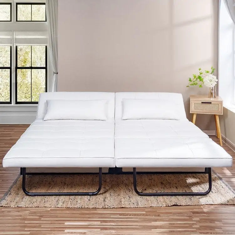 Schlafsesselbett, 4-in-1 Multifunktionales Schlafsofa, Atmungsaktiver Leinen-Bettsessel, Cabrio-Schlafsofa