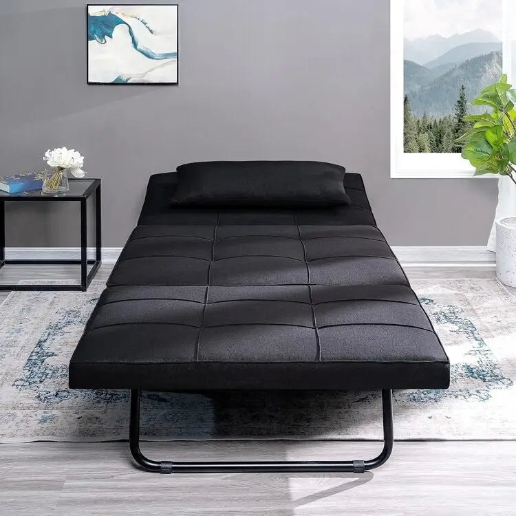 Schlafsesselbett, 4-in-1 Multifunktionales Schlafsofa, Atmungsaktiver Leinen-Bettsessel, Cabrio-Schlafsofa