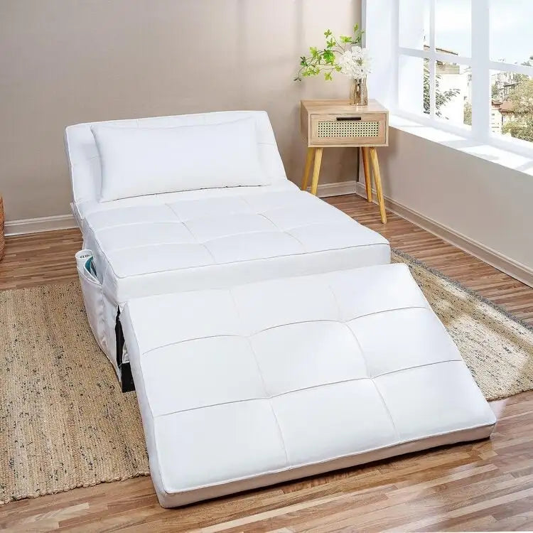 Schlafsesselbett, 4-in-1 Multifunktionales Schlafsofa, Atmungsaktiver Leinen-Bettsessel, Cabrio-Schlafsofa