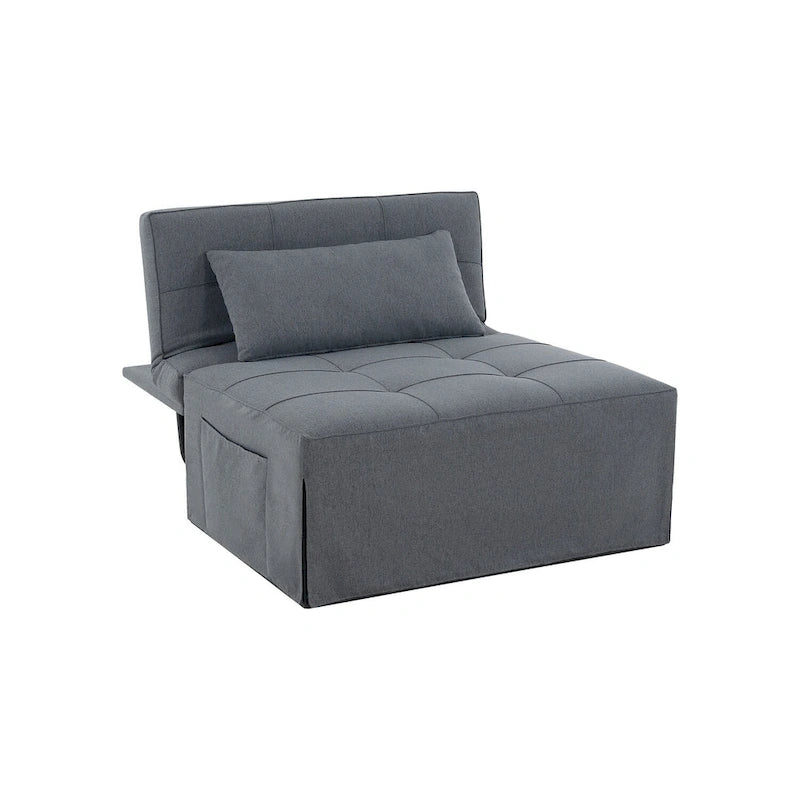 Schlafsesselbett, 4-in-1 Multifunktionales Schlafsofa, Atmungsaktiver Leinen-Bettsessel, Cabrio-Schlafsofa