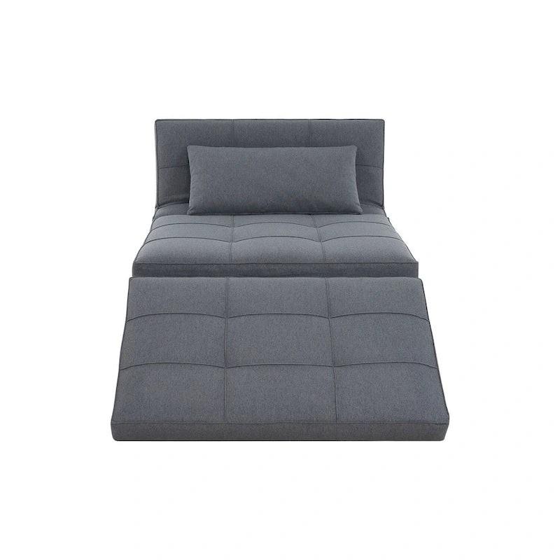 Schlafsesselbett, 4-in-1 Multifunktionales Schlafsofa, Atmungsaktiver Leinen-Bettsessel, Cabrio-Schlafsofa