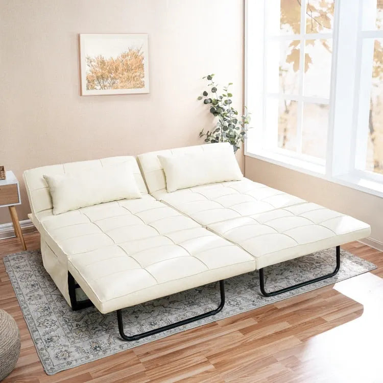 Schlafsesselbett, 4-in-1 Multifunktionales Schlafsofa, Atmungsaktiver Leinen-Bettsessel, Cabrio-Schlafsofa