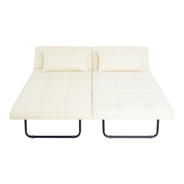 Schlafsesselbett, 4-in-1 Multifunktionales Schlafsofa, Atmungsaktiver Leinen-Bettsessel, Cabrio-Schlafsofa
