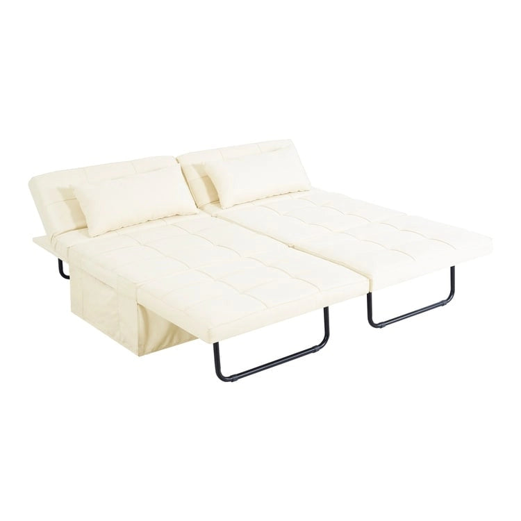 Schlafsesselbett, 4-in-1 Multifunktionales Schlafsofa, Atmungsaktiver Leinen-Bettsessel, Cabrio-Schlafsofa