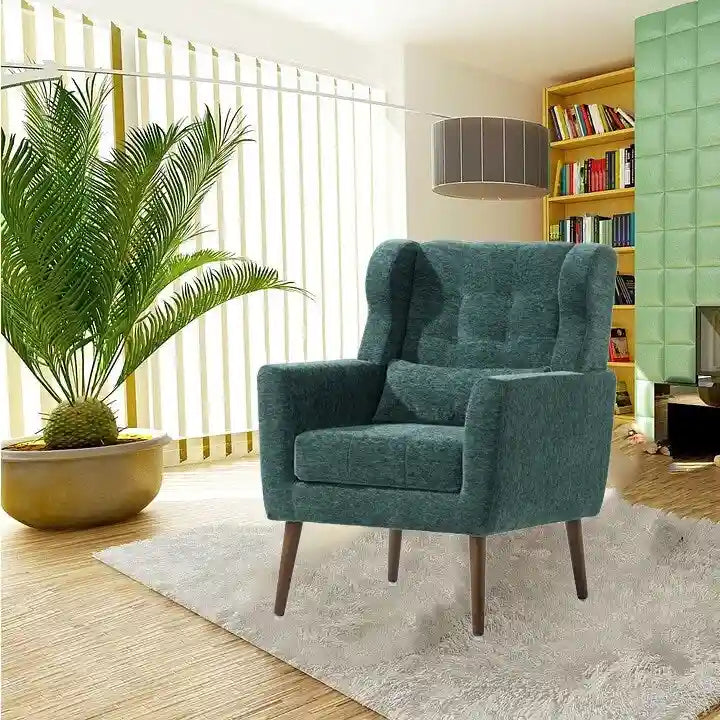 Moderner Akzentsessel, Chenille-Sessel für das Wohnzimmer, bequemer, weich gepolsterter Loungesessel für kleine Räume, Schlafzimmer