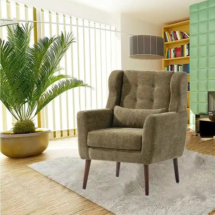 Moderner Akzentsessel, Chenille-Sessel für das Wohnzimmer, bequemer, weich gepolsterter Loungesessel für kleine Räume, Schlafzimmer