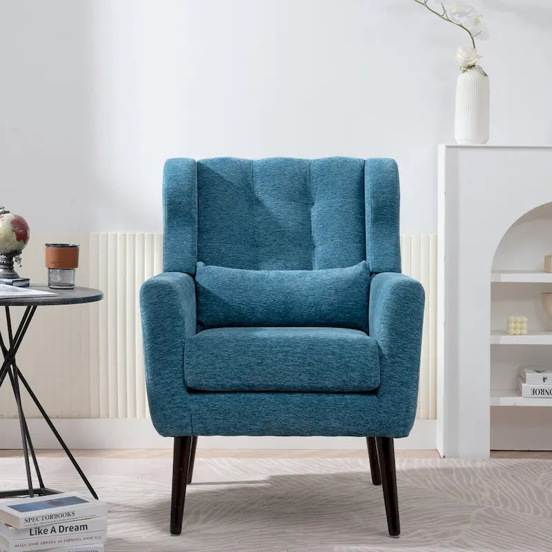 Moderner Akzentsessel, Chenille-Sessel für das Wohnzimmer, bequemer, weich gepolsterter Loungesessel für kleine Räume, Schlafzimmer