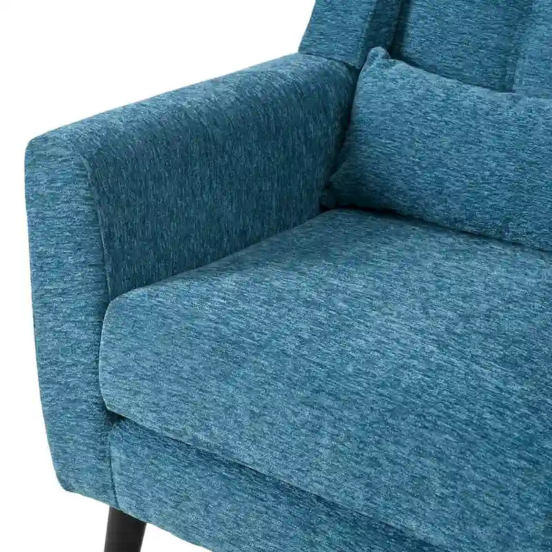 Moderner Akzentsessel, Chenille-Sessel für das Wohnzimmer, bequemer, weich gepolsterter Loungesessel für kleine Räume, Schlafzimmer