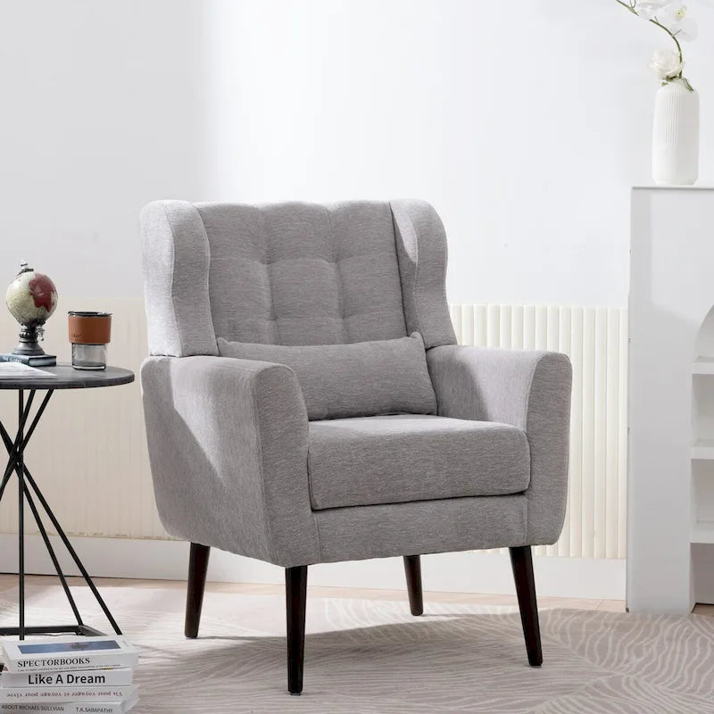 Moderner Akzentsessel, Chenille-Sessel für das Wohnzimmer, bequemer, weich gepolsterter Loungesessel für kleine Räume, Schlafzimmer