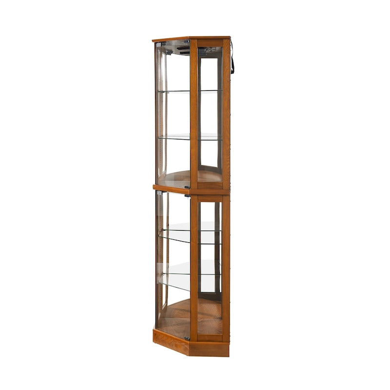 6-stöckige Eckvitrine mit Beleuchtung