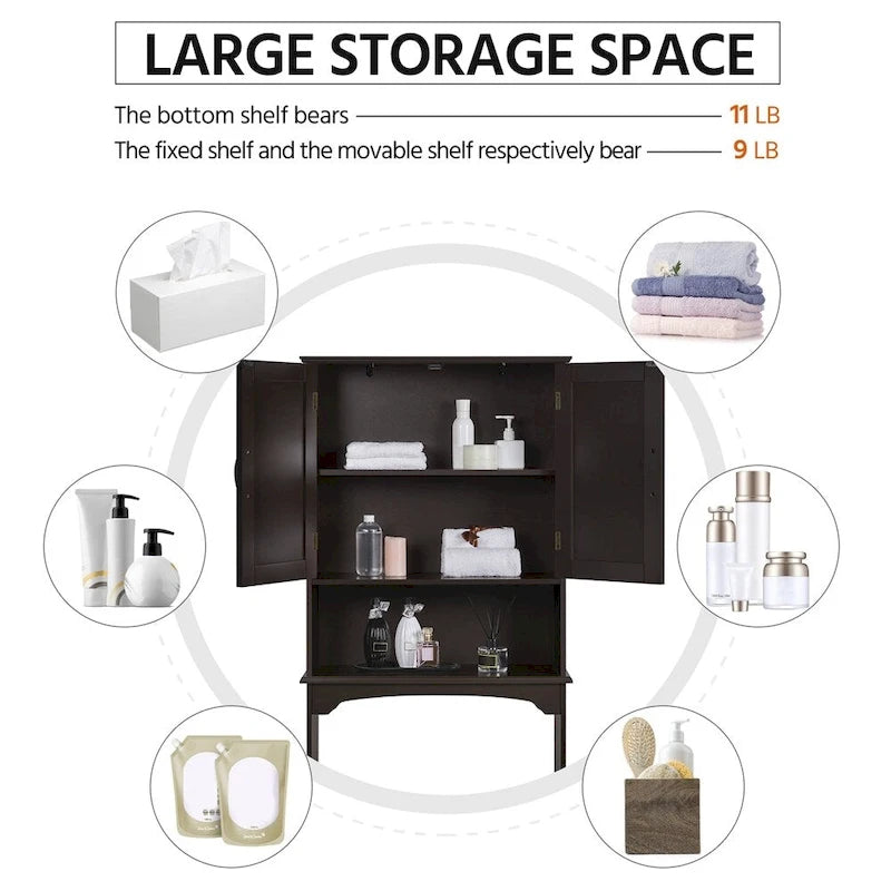 Badezimmer platzsparender Organizer über der Toilette