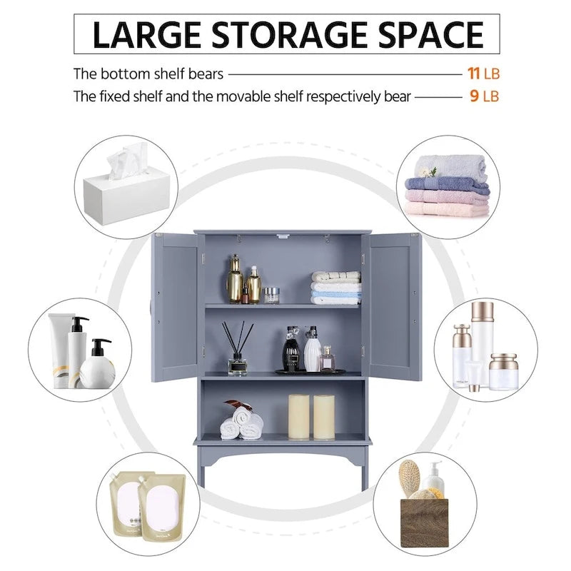 Badezimmer platzsparender Organizer über der Toilette